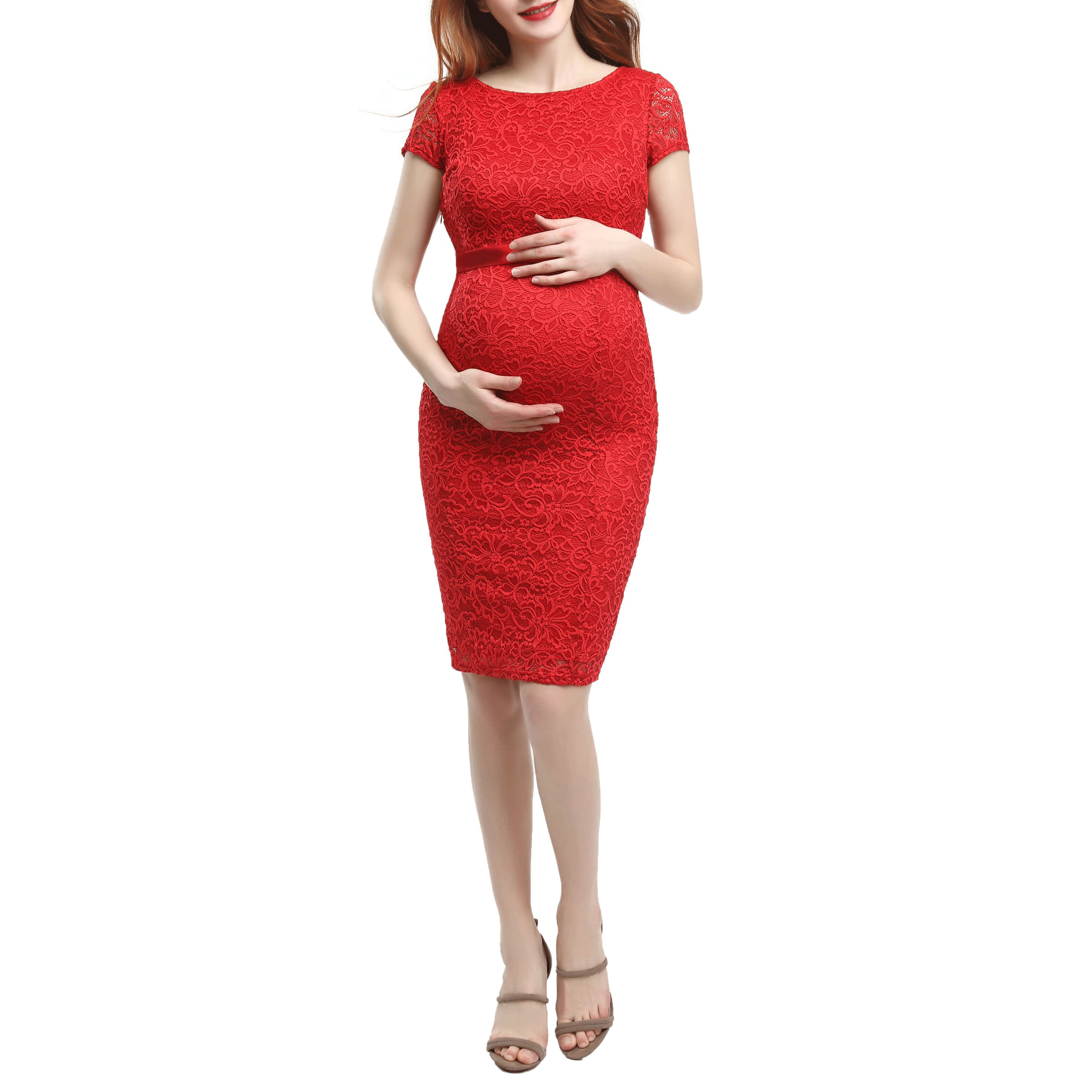 Kimi and Kai Nancy Stretch Lace Maternity Dress