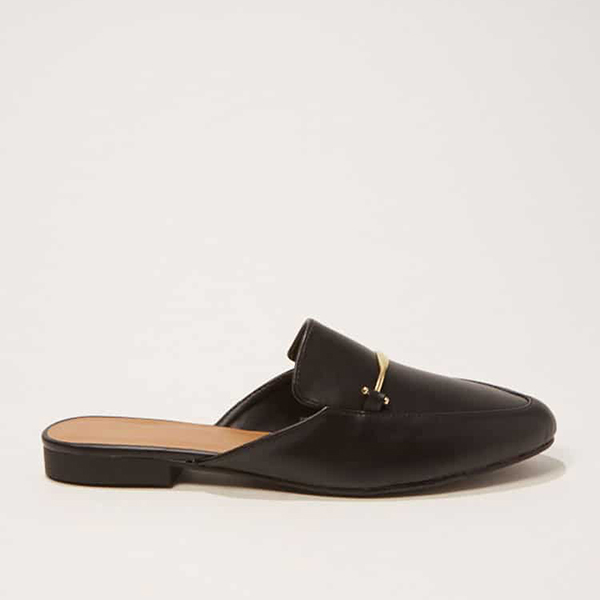 Forever 21 Faux Leather Loafer Mules