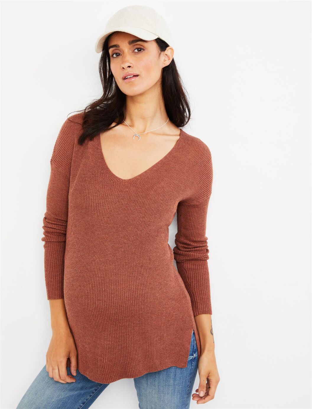 Boyfriend Fit Maternity Sweater