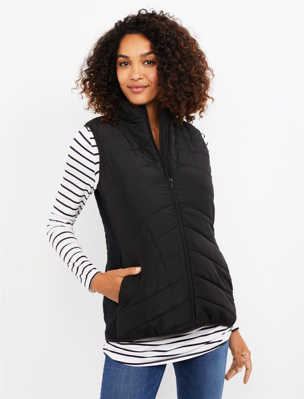 Quilted Puffer Maternity Vest