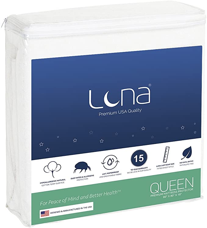 Luna Hypoallergenic Waterproof Mattress Protector