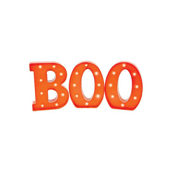 Battery-Operated Light-Up Boo Sign
