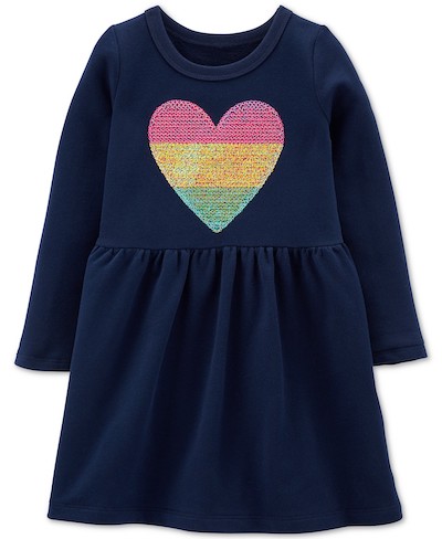 Carter's Toddler Girls Sequin-Heart Cotton Dress  