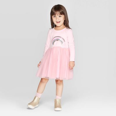 Cat & Jack Toddler Girls' 'Rainbow' A-Line Dress 