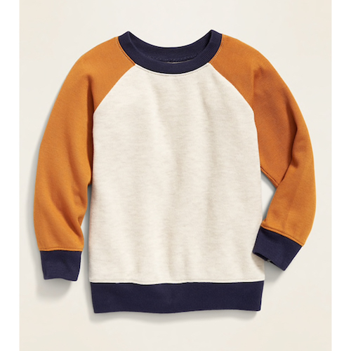 Old Navy Color-Blocked French-Rib Raglan Pullover for Toddler Boys