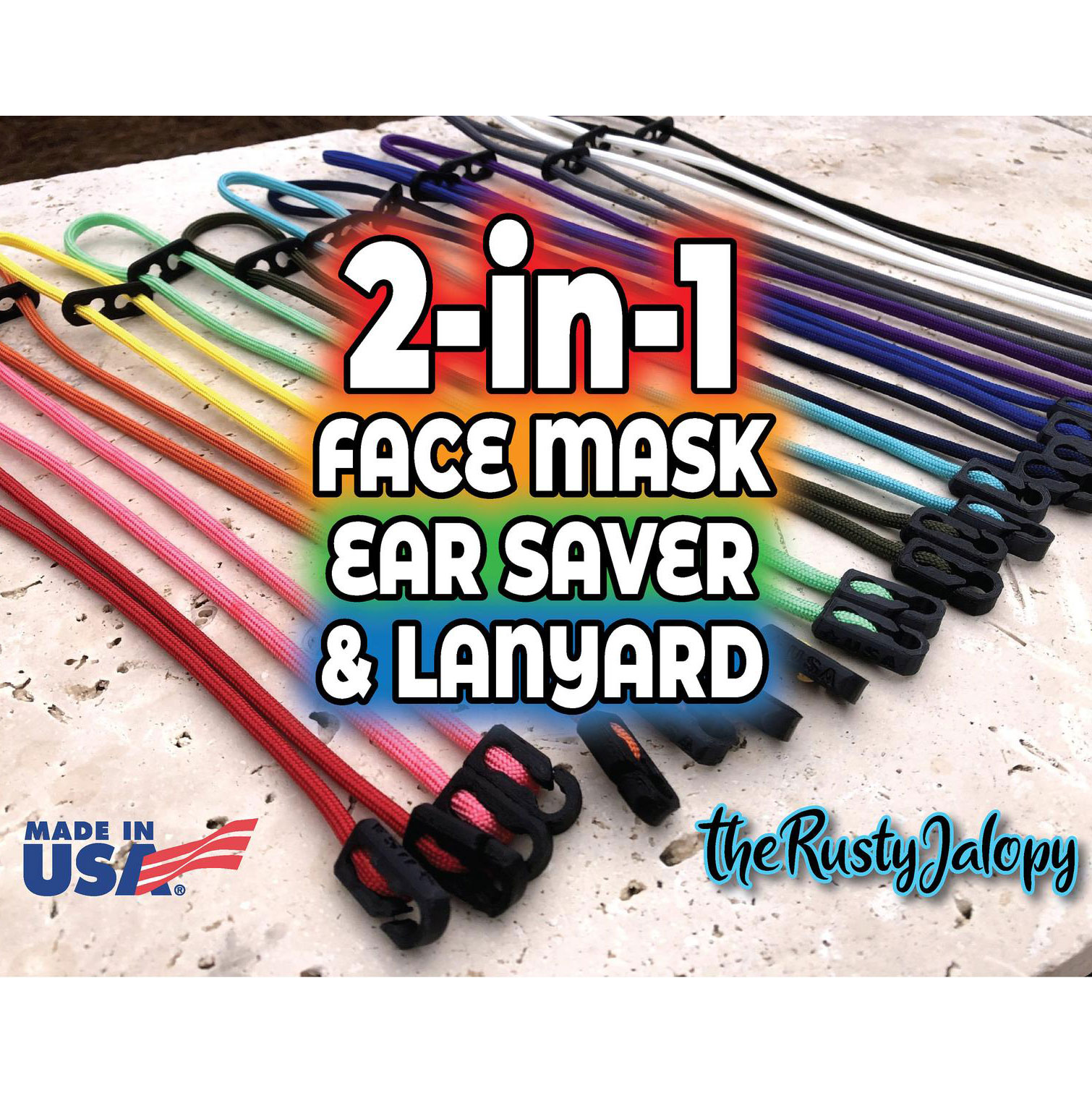 Face Mask Lanyard w/ Adjustable Ear Saver