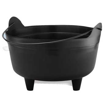 Halloween Baby Shower Witches Black Plastic Cauldron Candy Bowl