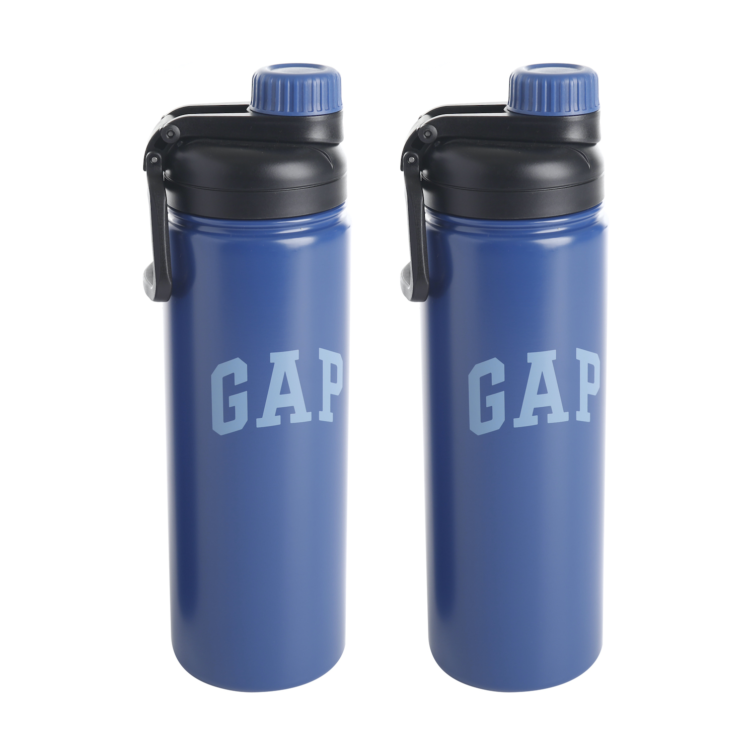 Gap Home 20-Ounce Stainless Steel Blue Hydration Bottle, Set of 2