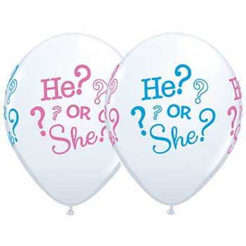 He or She Gender Reveal Balloons