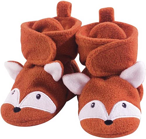 Hudson Baby Booties: Orange Fox