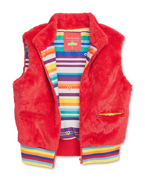 Isaac Mizrahi Loves Sesame Street Unisex Elmo Faux Fur Vest