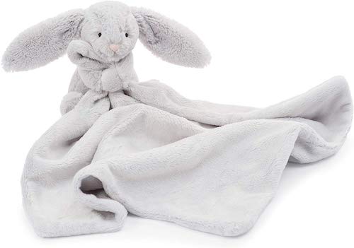 Jellycat Bashful Grey Bunny Baby Security Blanket