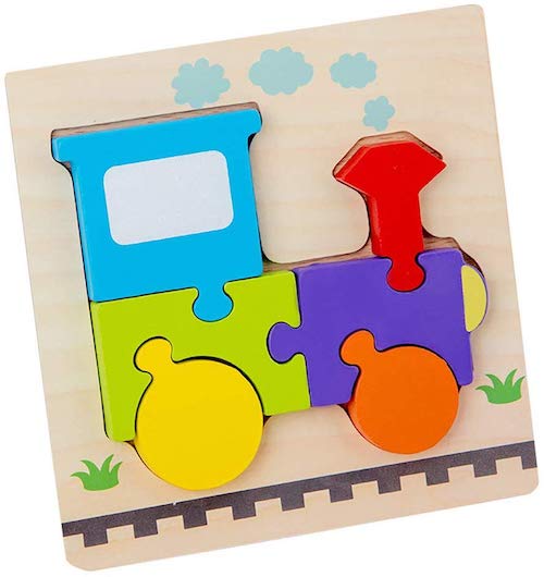 Jesaisque Wooden Animal Puzzles for Toddlers