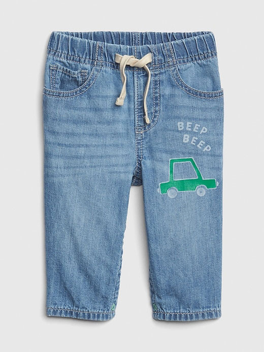 Graphic Pull-On Jeans