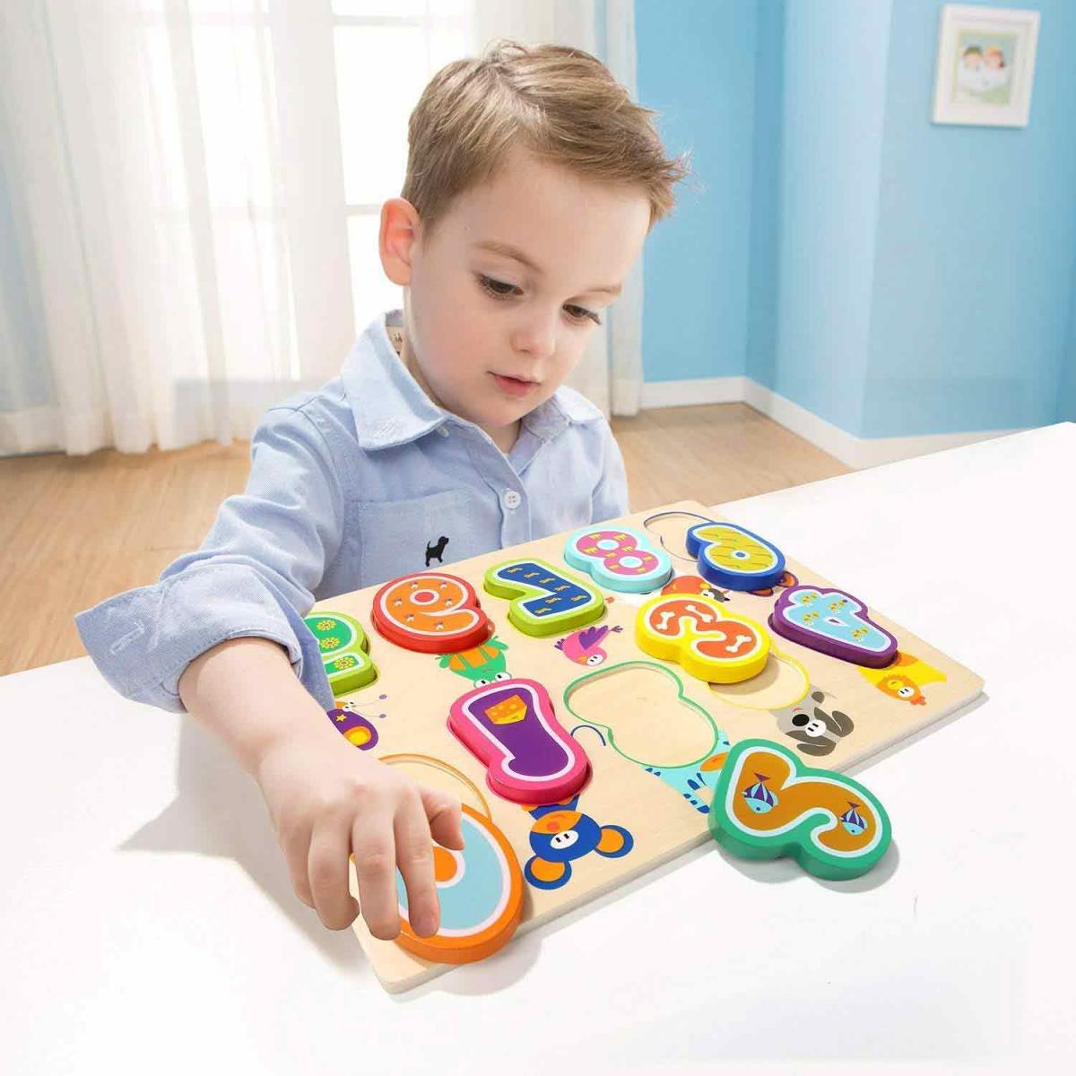 Top Bright Wooden Number Puzzle