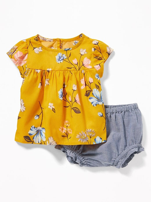 Printed Top and Bloomers Set