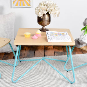 This Multi-Use Kids Table and Stool Set Is Perfect for Playing, Drawing, and Eating