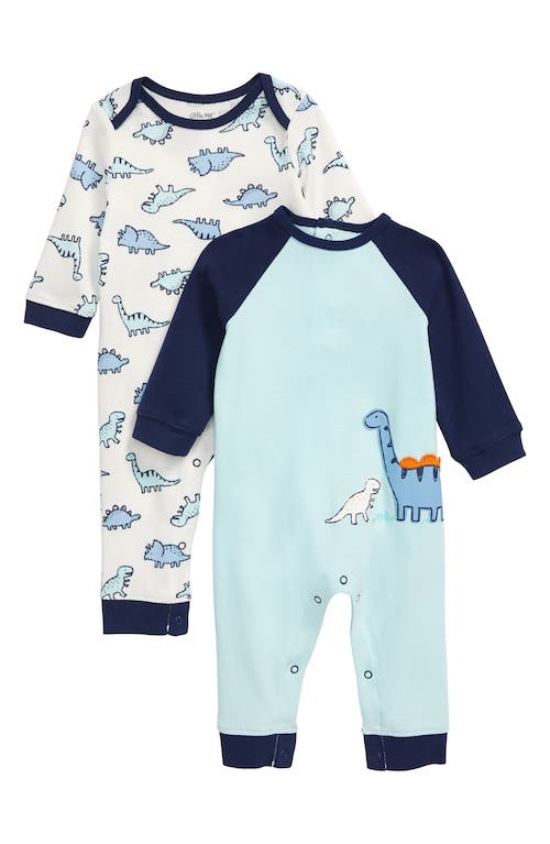 Little Me Dino Set of Two Rompers 