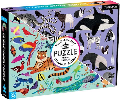 Mudpuppy Animal Kingdom Double-Sided Puzzle  