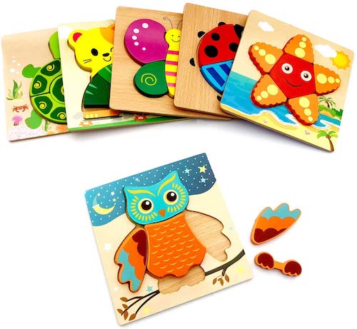 perfrom 6 Pack Wooden Jigsaw Puzzle Set