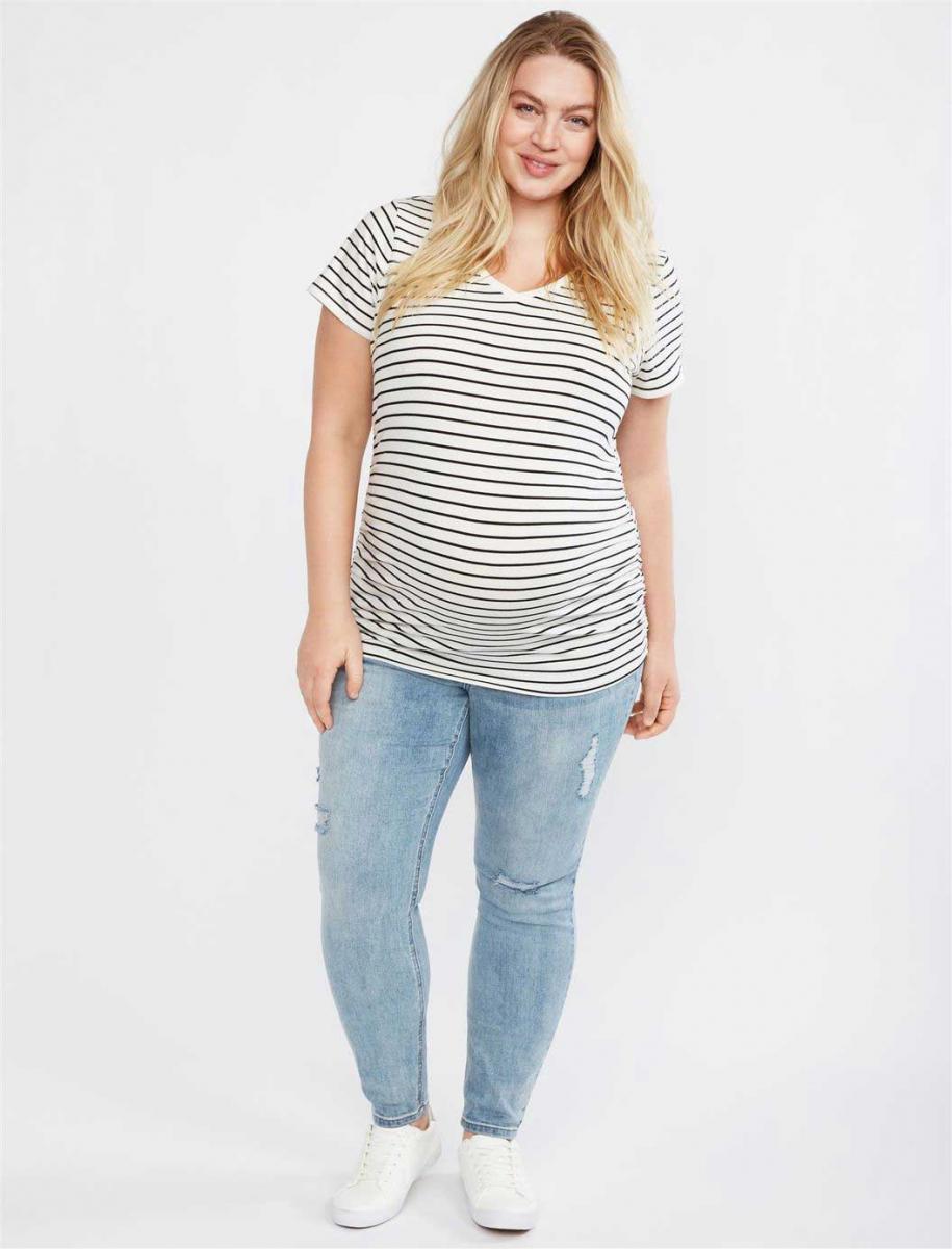 Plus Size Secret Fit Belly Skinny Leg Maternity Jeans