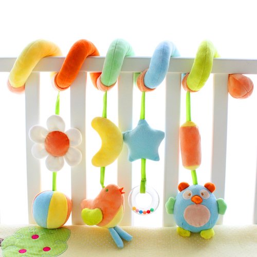 SHILOH Kid Activity Spiral Wrap Around Plush Crib Toy 