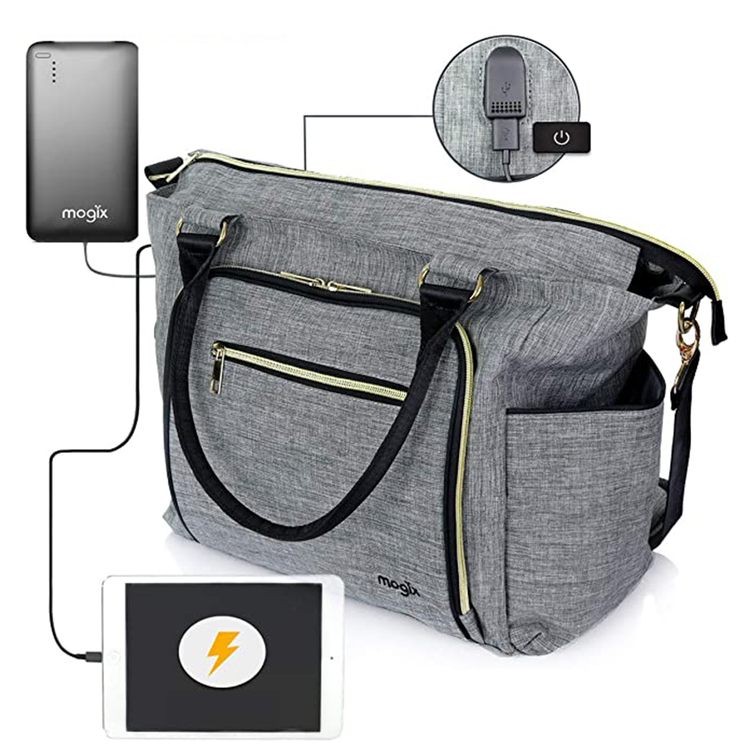 Mogix Smart Baby Diaper Bag With Portable Phone Charger