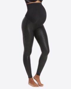 Spanx Faux Leather Compressions Leggings for Pregnant Women