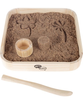 Tabletop Sandbox With Sand Mold And Shaping Tool By Hey! Play!