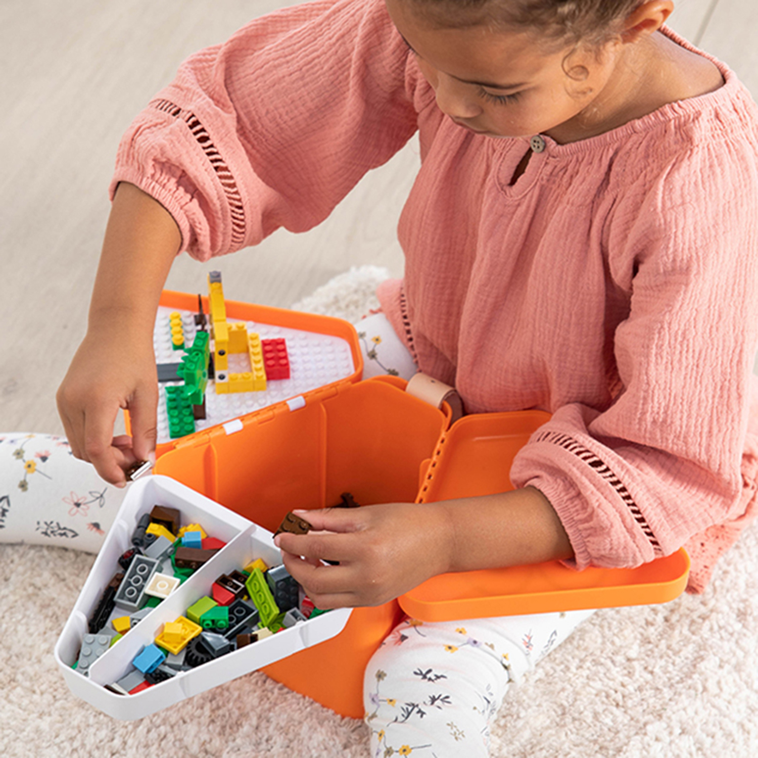 Best for Lego Storage on the Go: Teebee Play and Store Toy Box 
